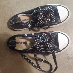 Black converse elastic backs size 13